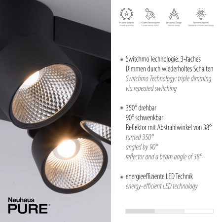 Lampa sufitowa PURE-NOLA 6454-18 - Paul Neuhaus
