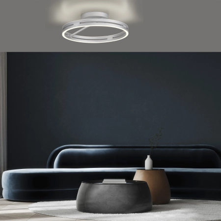 Lampa sufitowa mega nowoczesna do salonu na pilota PURE LOOP 6552-95 - Paul Neuhaus
