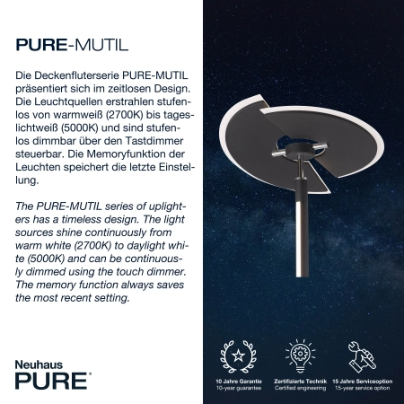 Lampa podłogowa PURE-MUTIL 678-55 - Paul Neuhaus