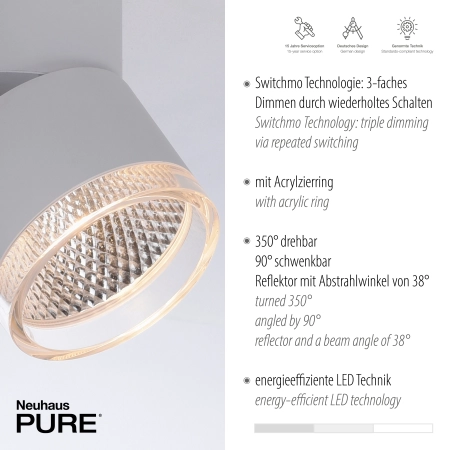 Lampa sufitowa PURE-NOLA 6864-16 - Paul Neuhaus