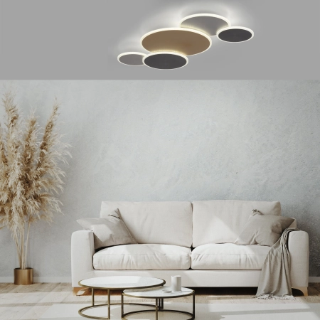 Lampa sufitowa / kinkiet z pilotem i aplikacją smart Q-PIATO 8008-70 - Paul Neuhaus