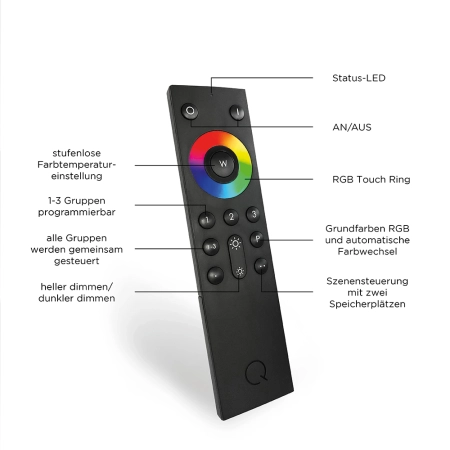 Lampa wisząca na pilota i aplikację smart Q-VITO 8412-55 - Paul Neuhaus