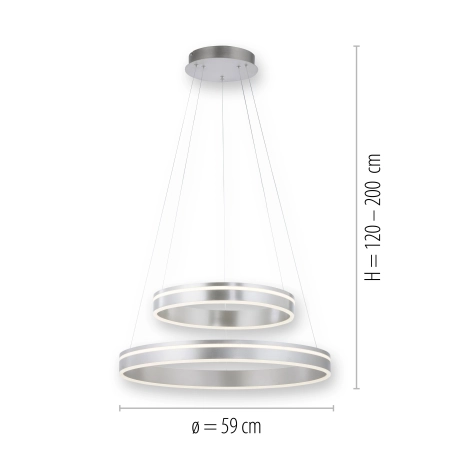 Lampa wisząca na pilota i aplikację smart Q-VITO 8420-55 - Paul Neuhaus