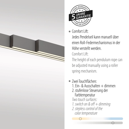Lampa wisząca ADRIANA COMFORT LIFT 2598-13 - Paul Neuhaus