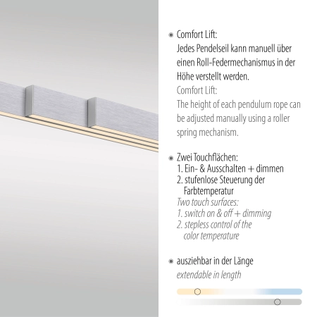 Lampa wisząca ADRIANA COMFORT LIFT 2598-95 - Paul Neuhaus