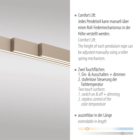 Lampa wisząca ADRIANA COMFORT LIFT 2598-97 - Paul Neuhaus