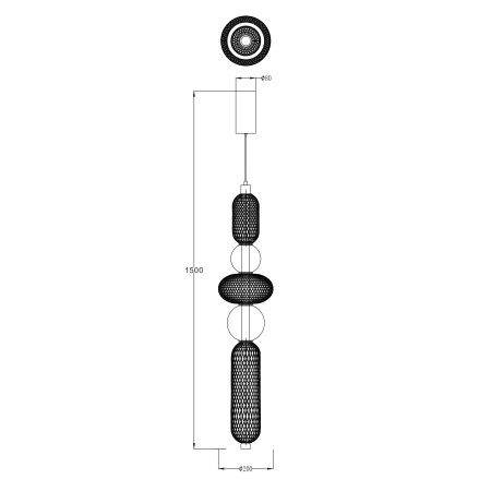 Lampa wisząca SAAR MD2596-5A-3BGT - Zuma Line