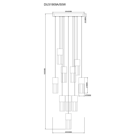 Lampa wisząca IGGLY DU31909A/50W - Zuma Line
