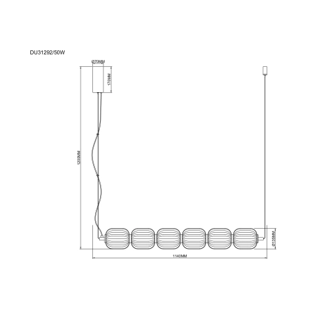 Lampa wisząca AKARI DU31292/50W - Zuma Line