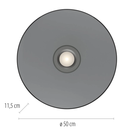 Lampa sufitowa PURE MOON szara 6095-15 - Paul Neuhaus