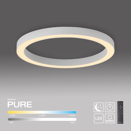 Lampa sufitowa na pilota PURE LINES ROUND 6309-16 - Paul Neuhaus