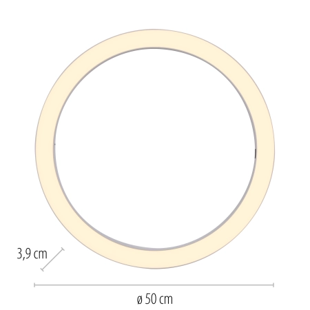 Lampa sufitowa na pilota PURE LINES ROUND 6309-16 - Paul Neuhaus