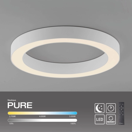 Lampa sufitowa na pilota  PURE LINES ROUND 6310-16 - Paul Neuhaus