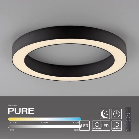 Lampa sufitowa na pilota PURE LINES ROUND 6310-13 - Paul Neuhaus
