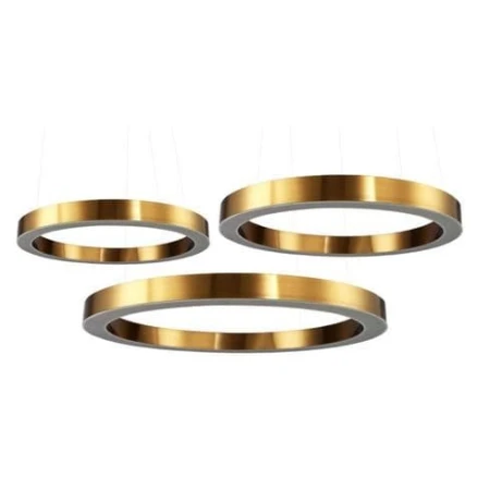 Lampa nad stół designerska wisząca z pilotem CIRCLE LED ST-8848-40+60+60 brass - Step Into Design