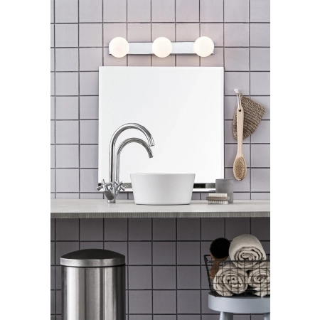 Kinkiet MINI 3L Chrom/Opal IP44 106382 - Markslojd