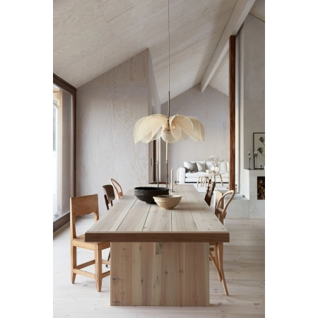 Lampa wisząca STYRKA Pendant 1L 75cm Beige/Antique Brass/Amber 108661 - Markslojd