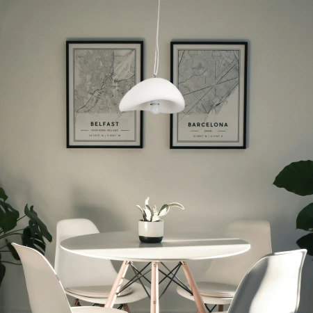 Lampa wisząca STONE LED biała 30 cm DN426-300 - Step Into Design