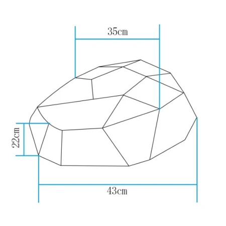 Lampa ogrodowa kamień DIAMOND M LED RGBW 16 kolorów 43 cm ES-ST014 - Step Into Design