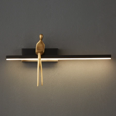 Lampa ścienna AMICI czarna 31 cm ST-B3578 black - Step Into Design