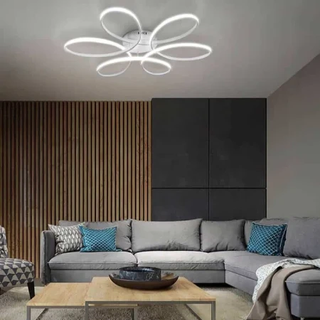 Lampa sufitowa dekoracyjna OKRĘGI 100W + Pilot BIAŁA 880 - Decorativi