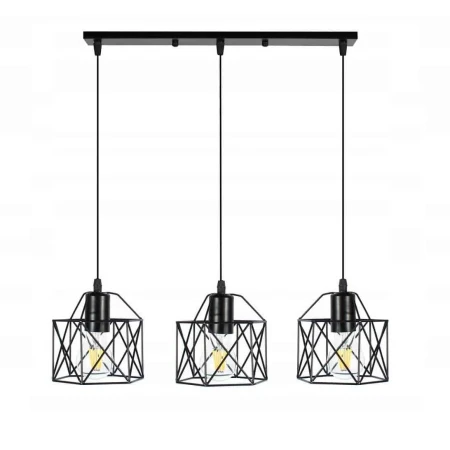 Lampa wisząca do salonu loftowa Brylant do jadalni czarny 3xE27 501 - Decorativi