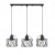 Lampa wisząca do salonu loftowa Brylant do jadalni czarny 3xE27 501 - Decorativi