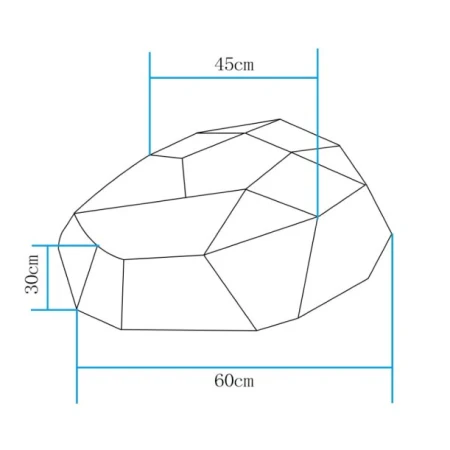 Lampa ogrodowa kamień DIAMOND L LED RGBW 16 kolorów 60 cm ES-ST015 - Step Into Design