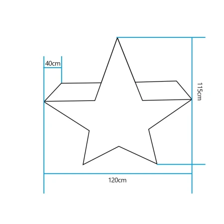 Lampa ogrodowa dekoracyjna gwiazda STAR XL LED RGBW 16 kolorów 120 cm ES-CR014 - Step Into Design
