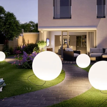Lampa ogrodowa kula BALL XL biała 80 cm ES-B080 - Step Into Design