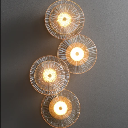 Lampa ścienna LUXIO-4 LED bursztynowa 32 cm ST-3315-4 copper - Step Into Design