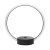 Lampa stołowa z włącznikiem nowoczesna koło LED ring Czarna 9W 602 - Decorativi