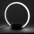 Lampa stołowa z włącznikiem nowoczesna koło LED ring Czarna 9W 602 - Decorativi