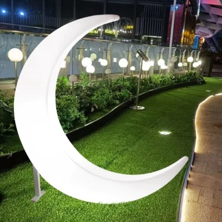 Lampa ogrodowa dekoracyjna księżyc MOON XL LED RGBW 16 kolorów 150 cm ES-DC078 - Step Into Design