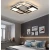 Designerska czarna lampa sufitowa na pilota do sypialni LED kwadraty 80W 442 - Decorativi