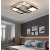 Designerska czarna Lampa sufitowa designerska na pilota do sypialni LED kwadraty 80W 442 - Decorativi