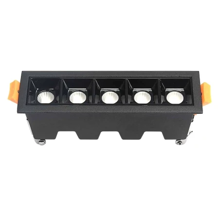 Lampa liniowa LED wpuszczana podtynkowa 10W 3000K czarna 582 - Decorativi