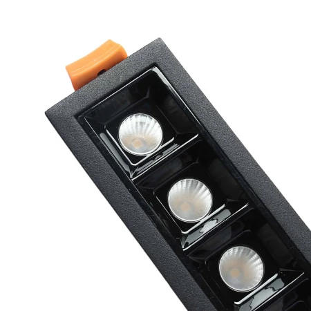 Lampa liniowa LED wpuszczana podtynkowa 10W 3000K czarna 582 - Decorativi