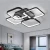 Lampa Dekoracyjna do pokoju z pilotem 42W Czarna 4 Kwadraty 292 - Decorativi