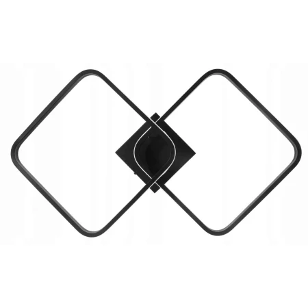 Designerska Lampa sufitowa na pilota LED kwadraty 42W Czarna 303 - Decorativi