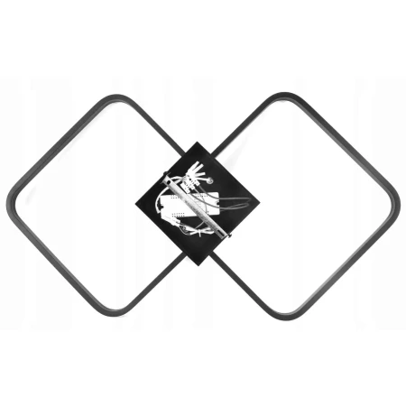 Designerska Lampa sufitowa na pilota LED kwadraty 42W Czarna 303 - Decorativi