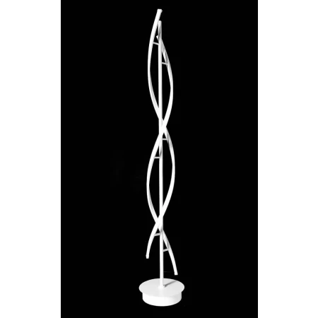 Designerska biała lampa podłogowa do salonu z pilotem LED 70W 403 - Decorativi