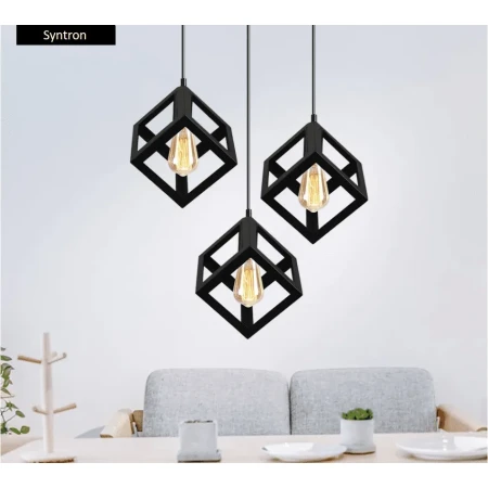 Lampa Loftowa na kole Kostka 3xE27 do salonu ciekawa 503 - Decorativi
