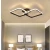 Designerska Lampa sufitowa na pilota LED kwadraty 42W Czarna 303 - Decorativi