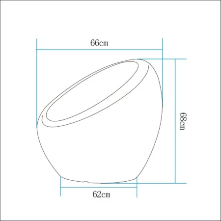 Fotel ogrodowy COMFY LED RGBW 16 kolorów 68 cm ES-SF001 - Step Into Design