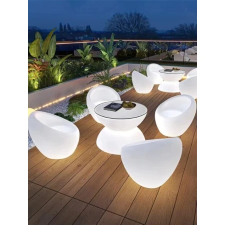 Fotel ogrodowy COMFY LED RGBW 16 kolorów 68 cm ES-SF001 - Step Into Design