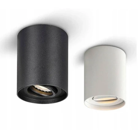 Tuba GU10 sufitowa okrągłą lampa biała bross regulowana 163 - Decorativi