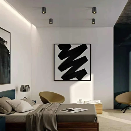 Tuba GU10 sufitowa okrągłą lampa biała bross regulowana 163 - Decorativi