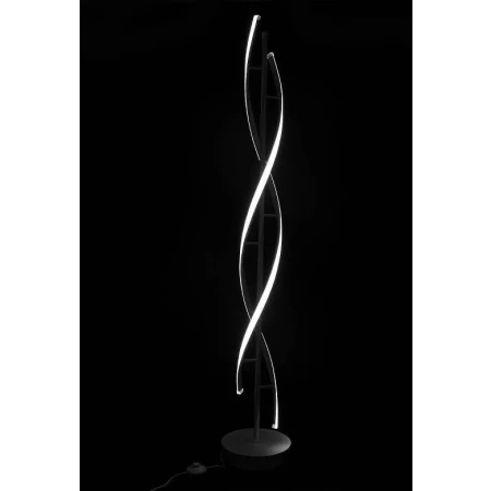 Designerska czarna lampa podłogowa do salonu z pilotem LED 70W 404 - Decorativi