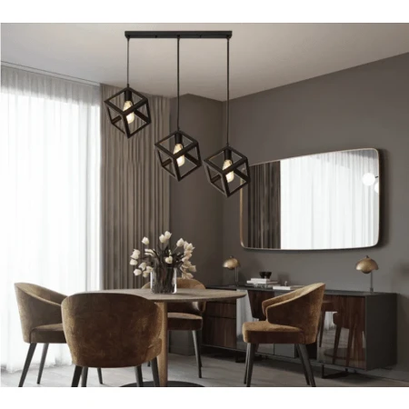 Lampa Loftowa na listwie Kostka  3xE27 do salonu ciekawa 504 - Decorativi
